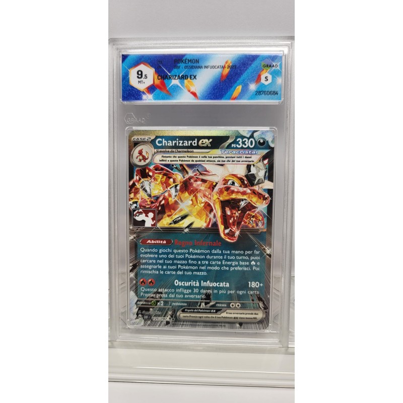 GRAAD - Charizard EX 9.5 Mt - ITA - Ossidiana Infuocata 2023 PP